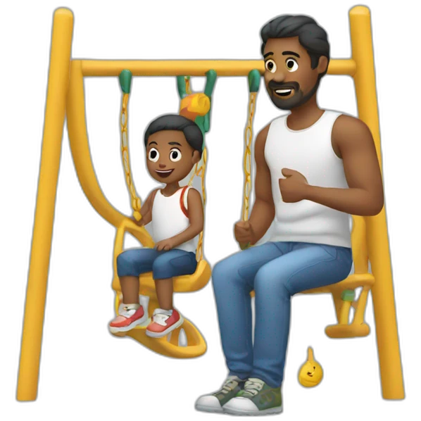 man with child playground emoji