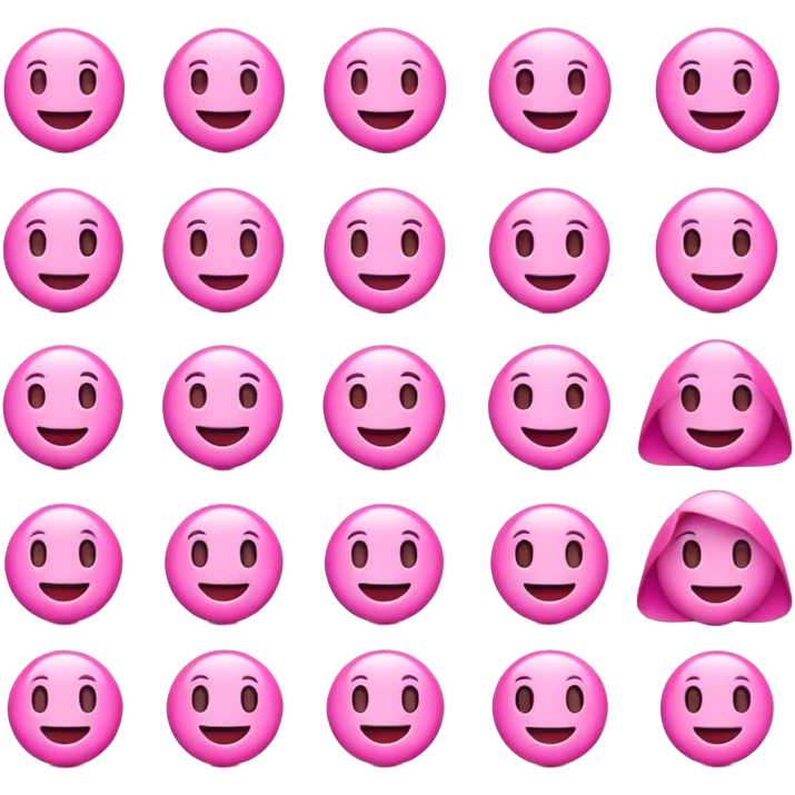 Cute pink emojis emoji