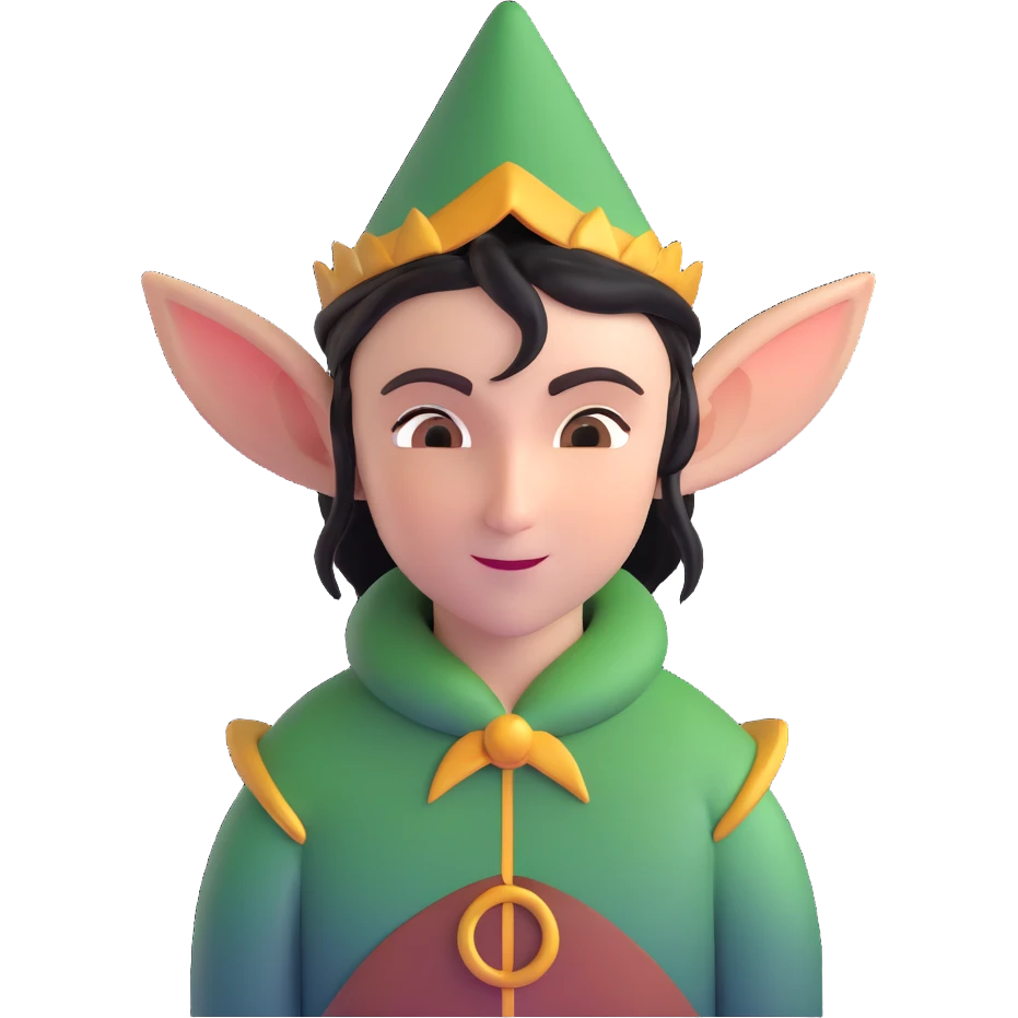 elf character with pointed ears emoji
