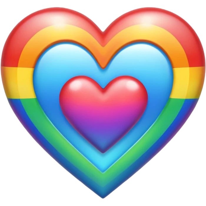 a heart but with the pride flage colors emoji