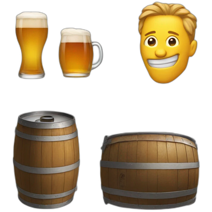 Chat buvant une bière emoji
