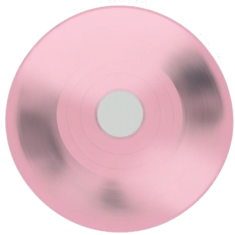 Vinyl record, pale pink with gloss  emoji