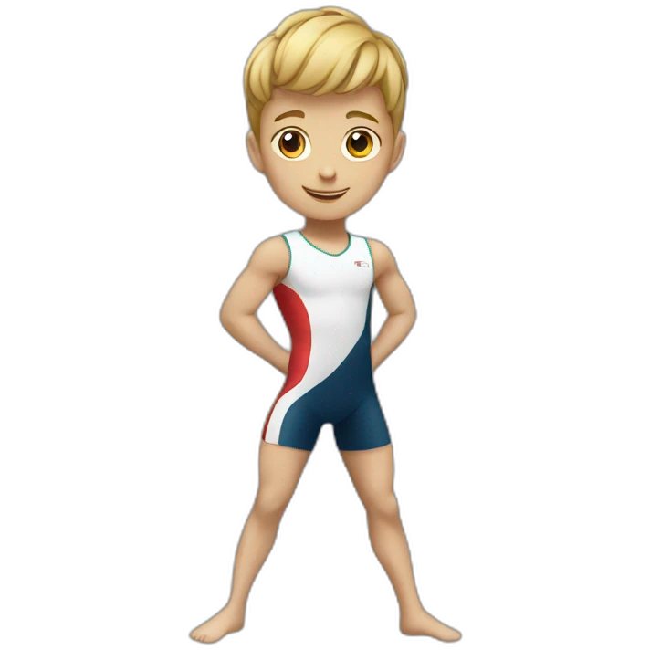 A boy gymnast emoji