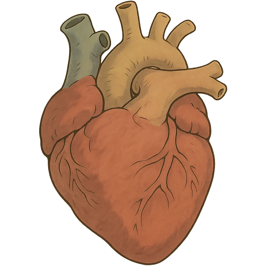 ghibli style cow heart, soft shading, no background emoji