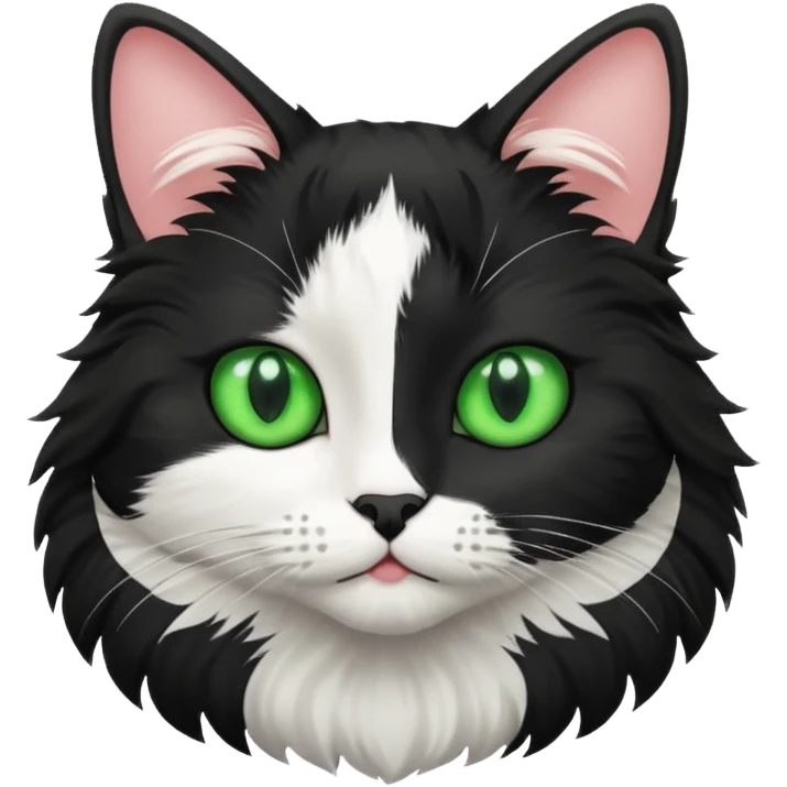 Gata negro con blanco emoji