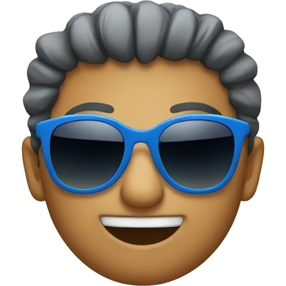 Blue emoji with sunglasses  emoji