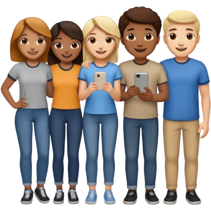grupo de amigos emoji