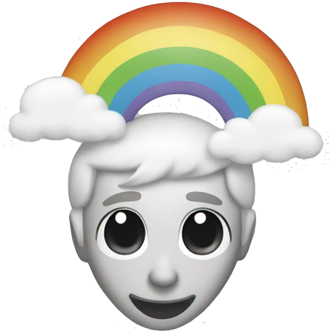 white rainbow emoji