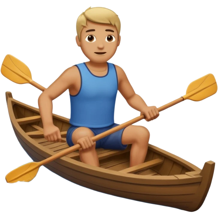 man rowing boat in Water Sports with water emoji