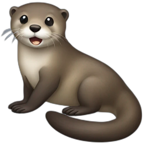 Loutre sur transats  emoji