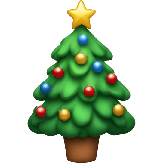 Christmas tree posing emoji