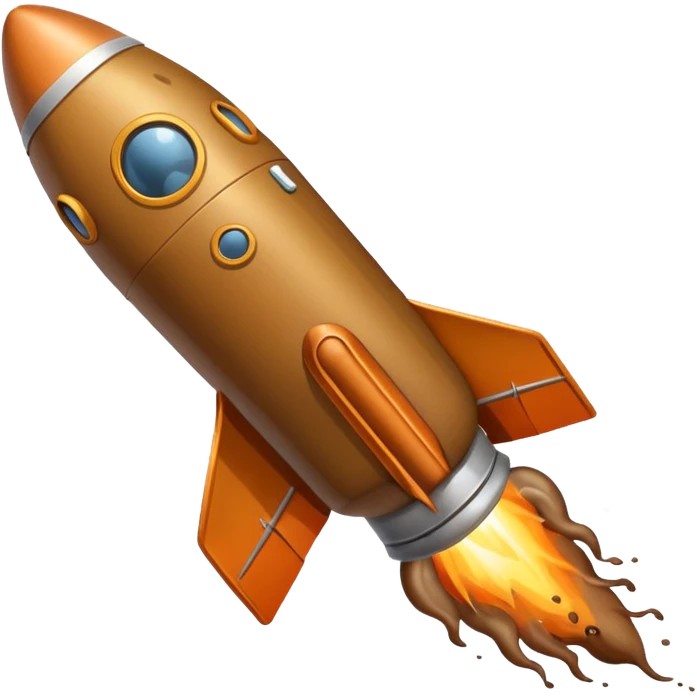 Turd rocket ship emoji