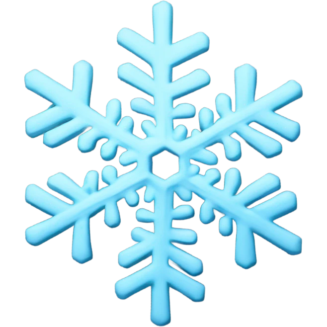 Light blue snow flake emoji
