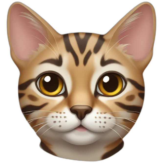 European cat bengal style emoji