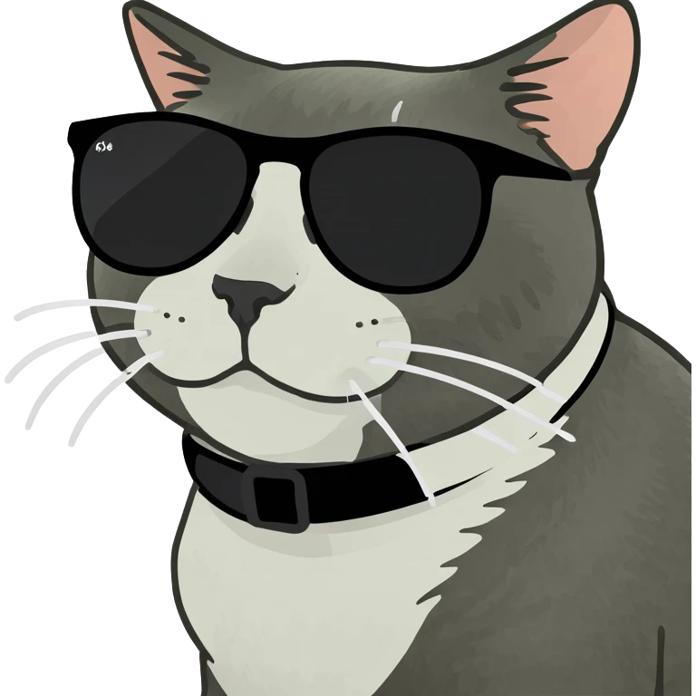 Cat with sunglasses emoji