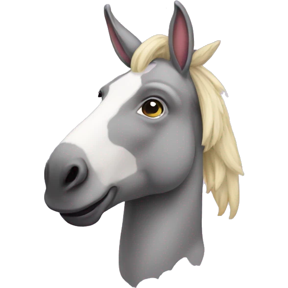 Donkey with a unicorn head  emoji