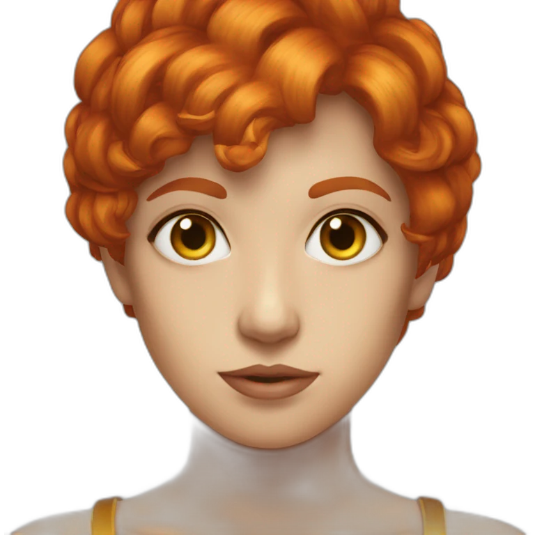 Makima red-hair gold-eye emoji
