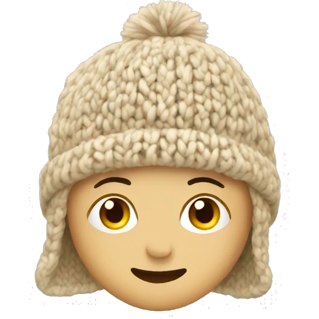 beige knitted hat emoji