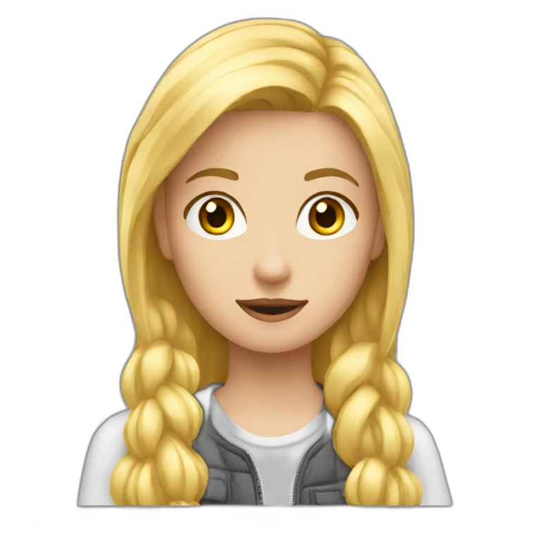 Blond girl looking at watch emoji