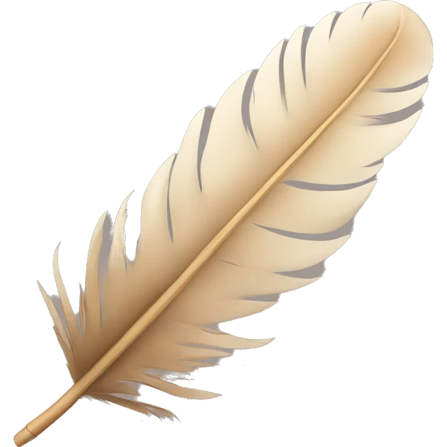 Beige feather emoji