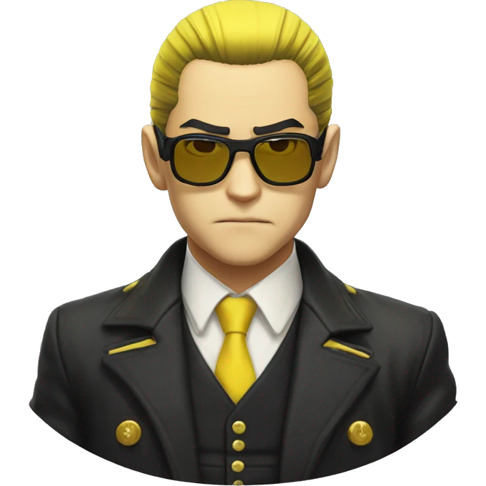 Goro Majima with a yellow wig with pigtails emoji