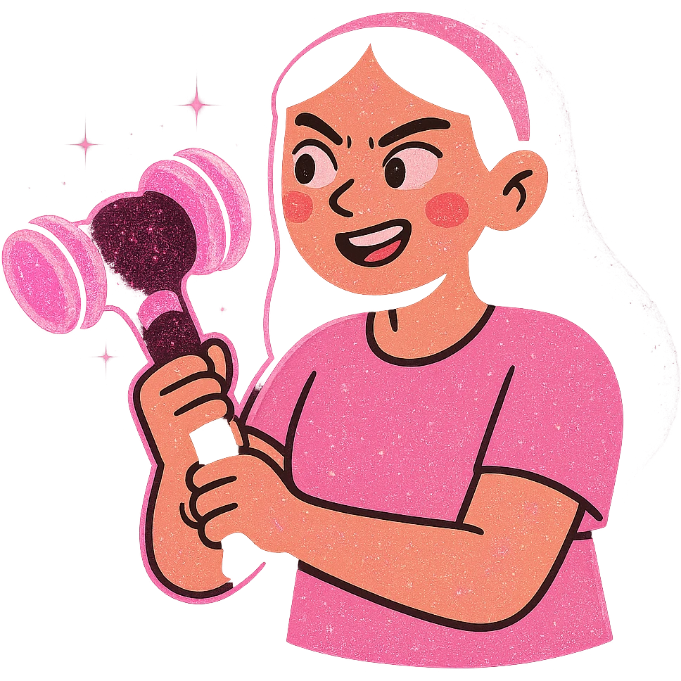 Add neon glow and glitter effects to the lightstick, keep the black and pink color scheme, no hearts, maintain original style. Transparent background. emoji