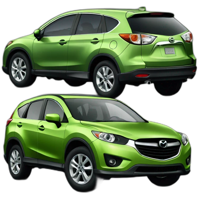 mazda sport 2 verde policromado y Honda CR-V 2004 gris emoji