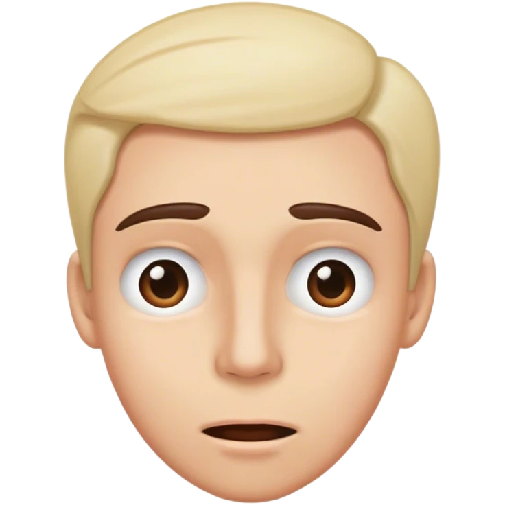 Eyebrows raised unevenly, mouth slightly open, the face of someone processing too much information at once. emoji