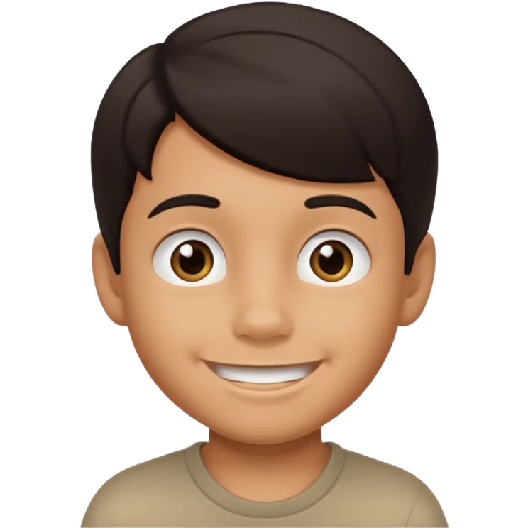 Little nice boy student dark hair tan skin emoji