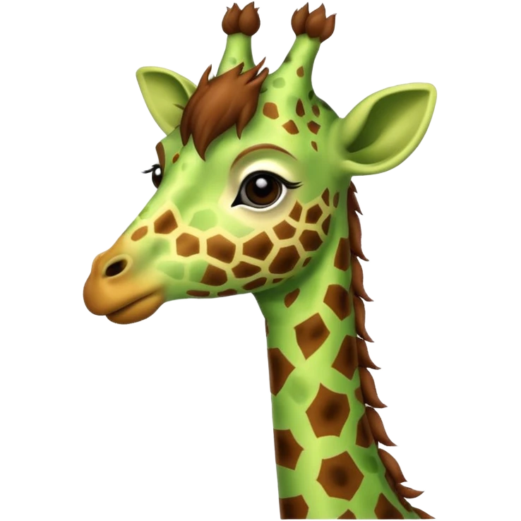 Green Feathered giraffe emoji