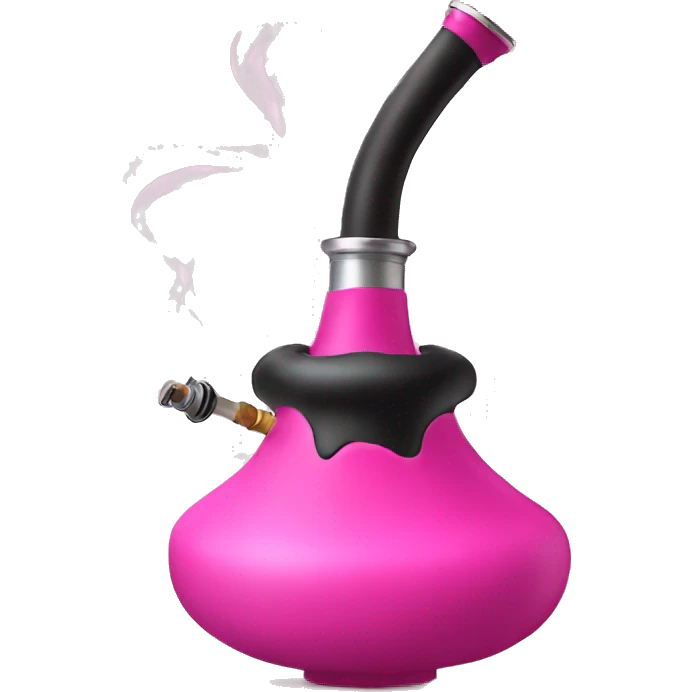 Pink shisha with smoke coming out emoji