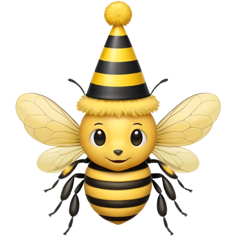party hatted bee emoji