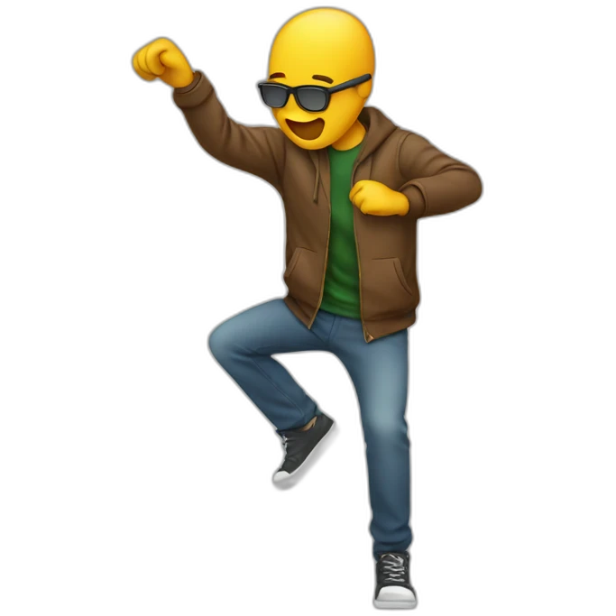 man dabbing emoji