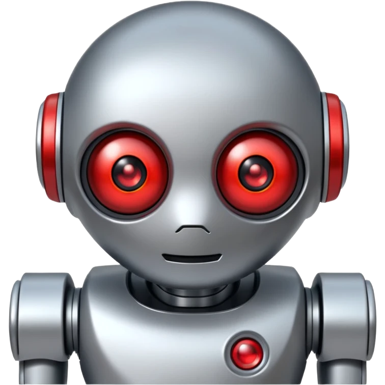 Robot with red eyes emoji