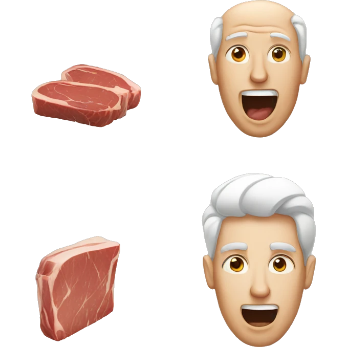 Progressive meat emoji