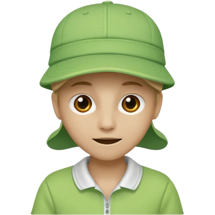 green tennis hat emoji