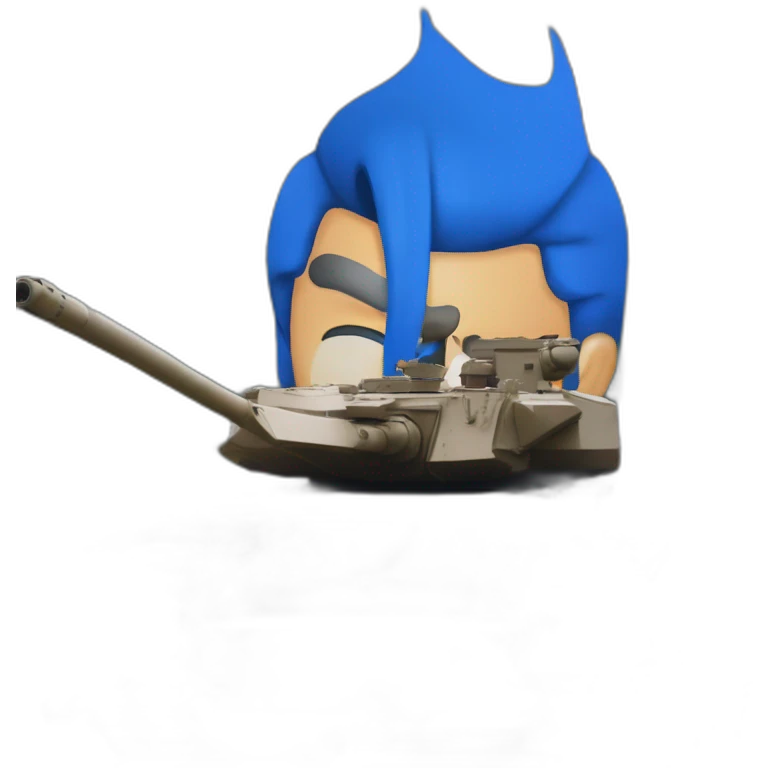 emmanuel macron sur un tank emoji