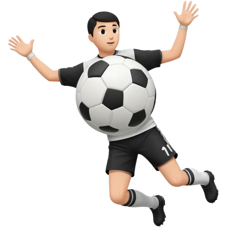 soccer ball passed between defender's legs emoji