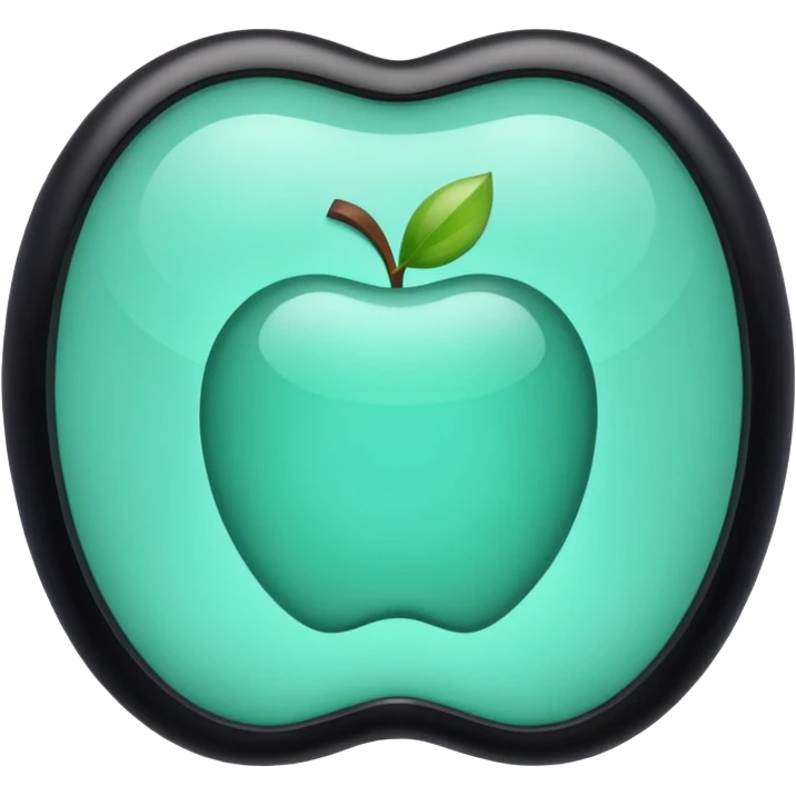 3D technical icon representing Administrative Responsibility with black and mint green (#B5F4D3) colors, accountability framework, compliance metrics, procedural safeguards, apple emoji style emoji
