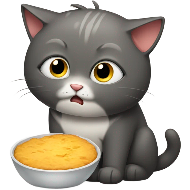 Sad hungry cat  emoji