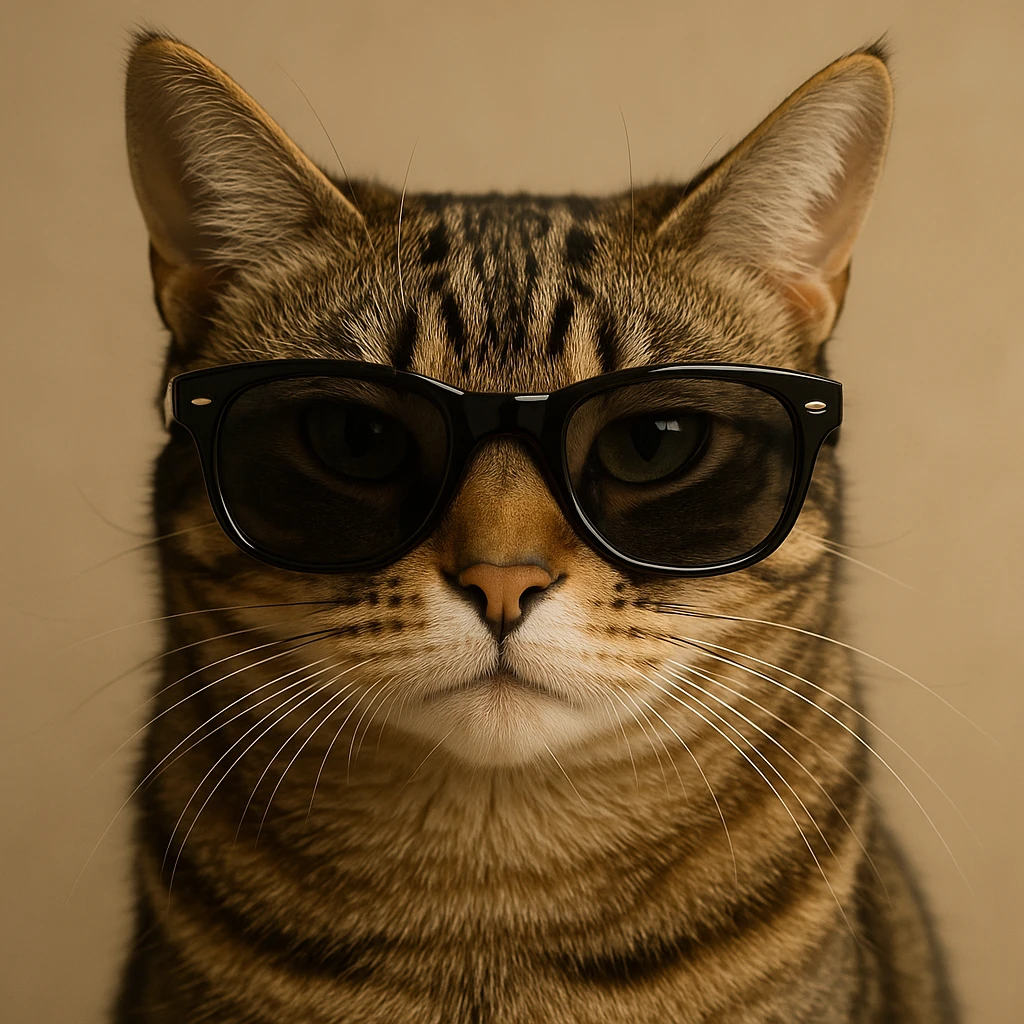 Cat wearing sunglasses emoji