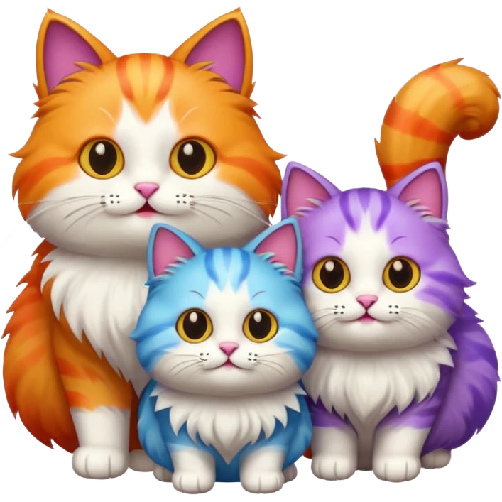 3 cats emoji