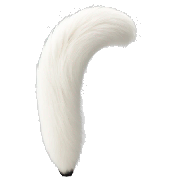 white fox fur tail emoji