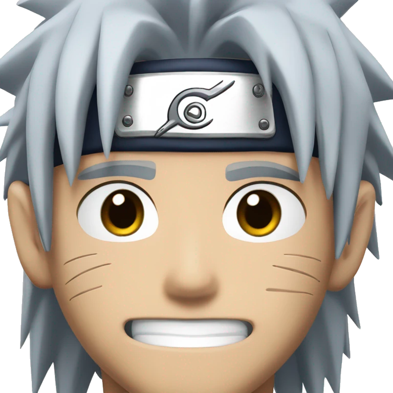 Naruto from Naruto with black curl hair emoji