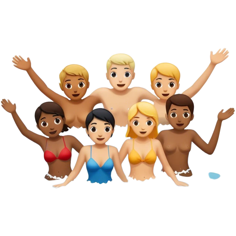 People playing in water emoji