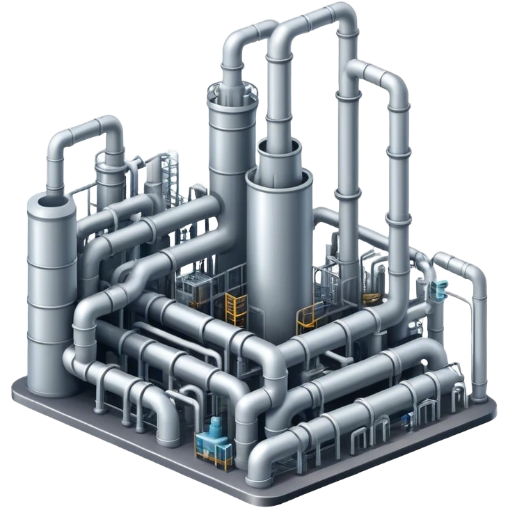 hi tech factory with pipes emoji