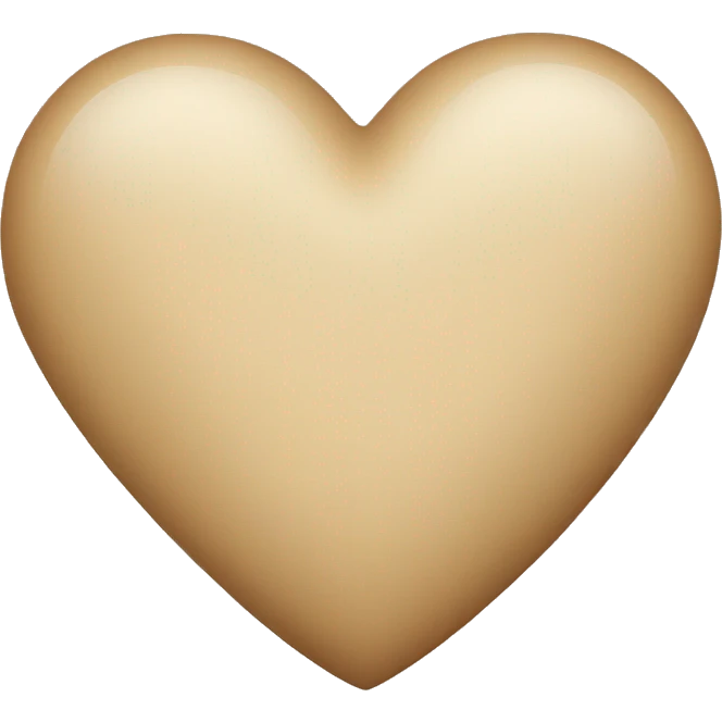 Beige heart  emoji