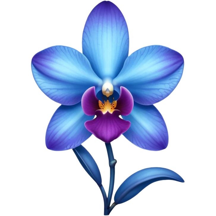 blue orchide emoji