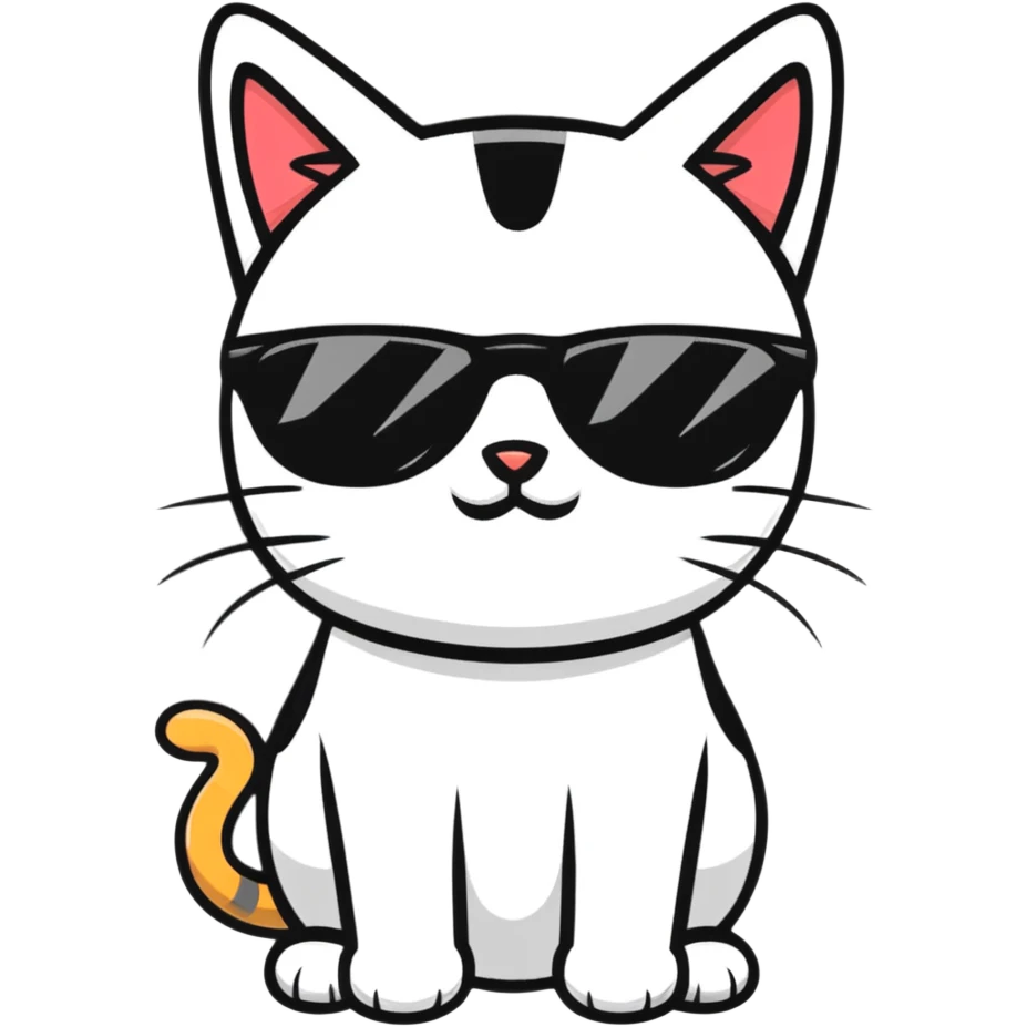 Cat with sunglasses emoji