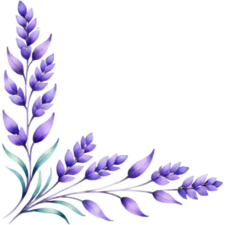 lavender Abstract Border Illustration for corners of page
 emoji